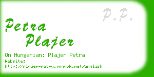 petra plajer business card